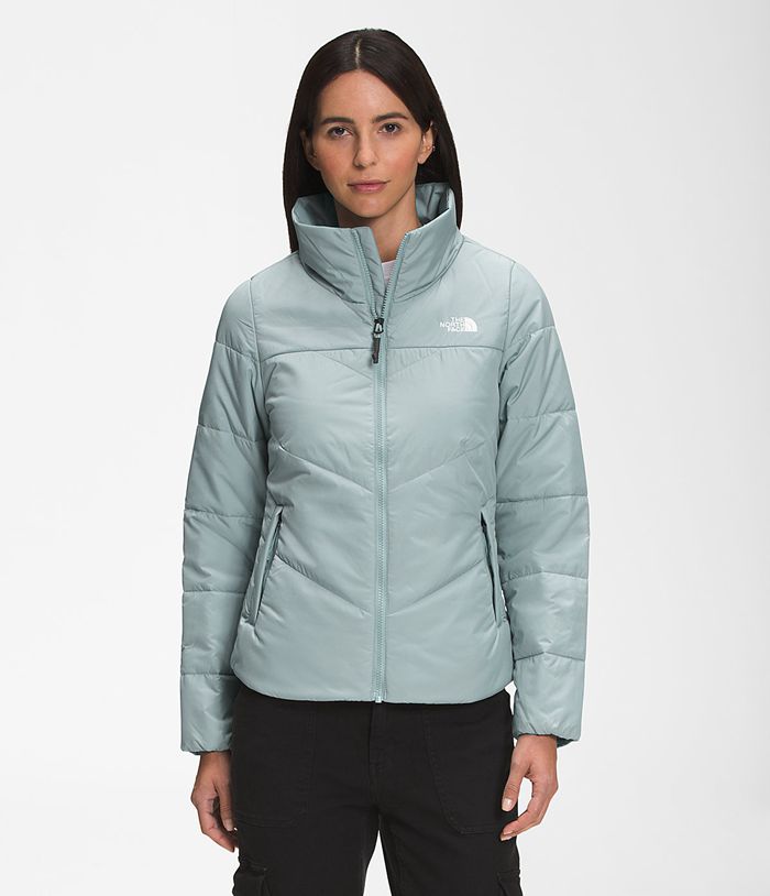 The North Face Puffer Jacket Explore Farther Silver Blue - Womens - Thailand KTXCP-1430